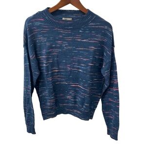 Style & Co. Sweater Blue W/ Pastel Lines Throughout Women’s Size Extra Small